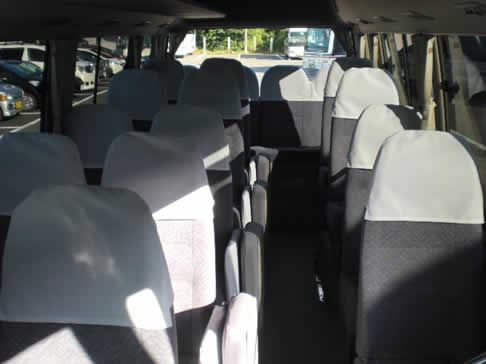A small-sized bus Interior image
